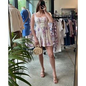 Loveshackfancy Lowery Mini Dress In Spanish Lilac